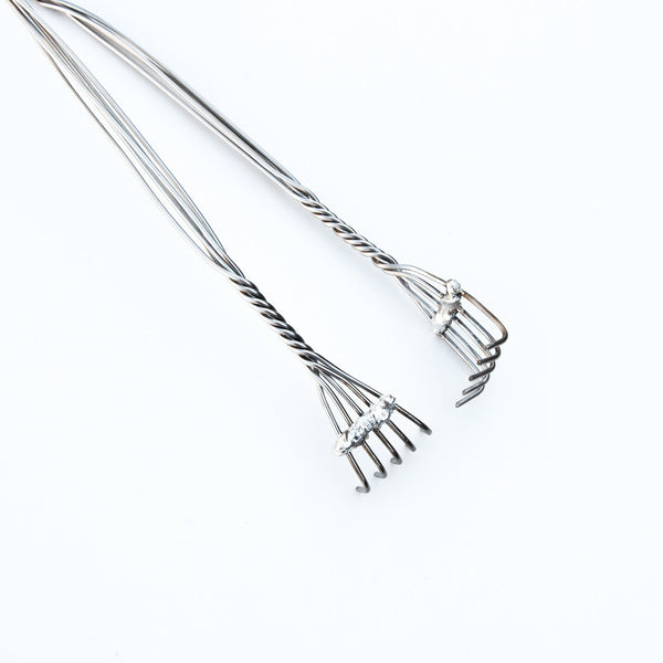 Head detail of two Silver Fingers back scratchers value pack